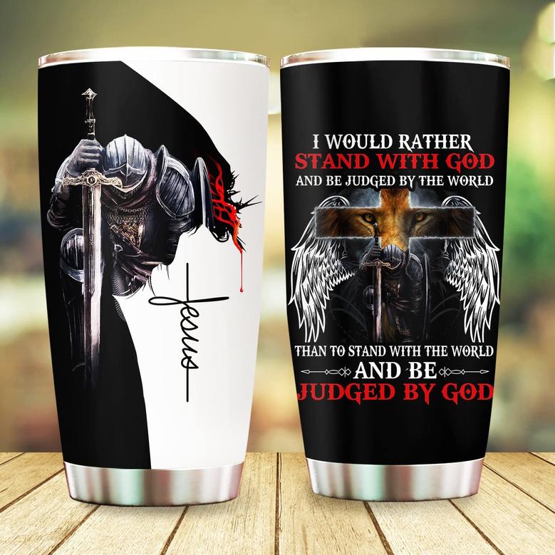 A Child of God a Man of Faith a Warrior of Chirst Jesus Tumbler-Christian Gift For Birthday, Christmas Gifts for Dad Father Grandpa, 20oz Stainless Steel Tumbler Cup with Lid Cold & Hot Water Coffee Color 2