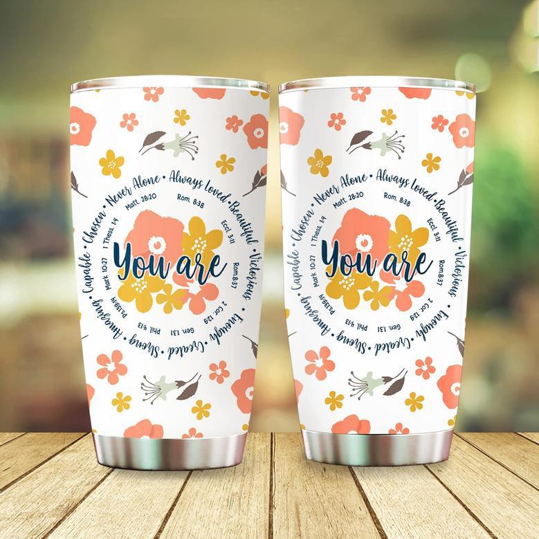 Christian Tumbler Bible Verse Tumbler Christian Floral Christian