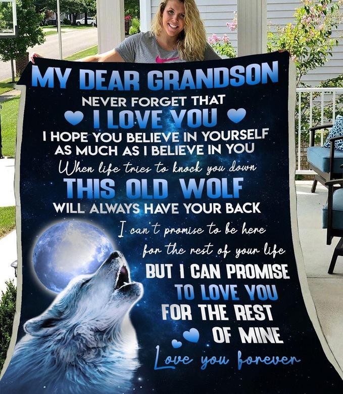 Gift Blanket For Grandson - Forever Love You - Wofl Blanket