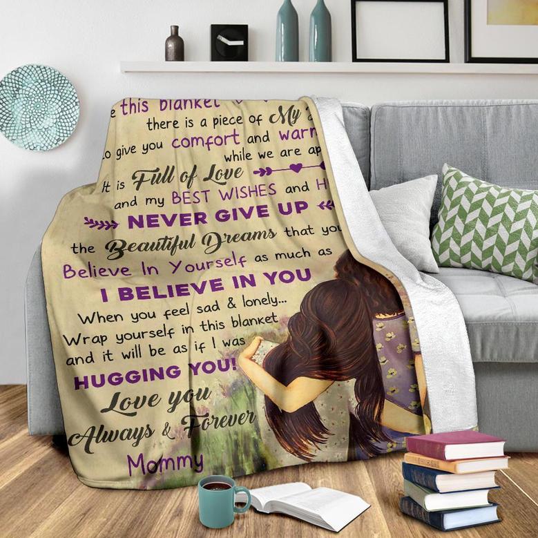 For My Daughter - Never Give Up -From Mom, Blanket