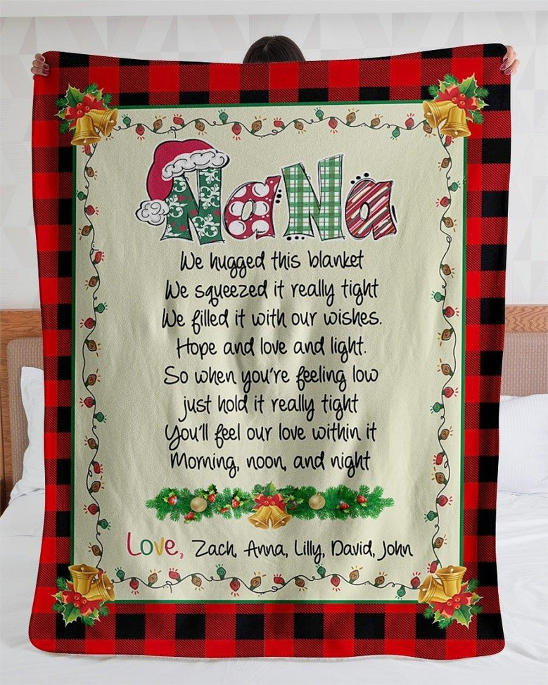 Christmas Gift For Grandma-Nana Christmas Font Blanket