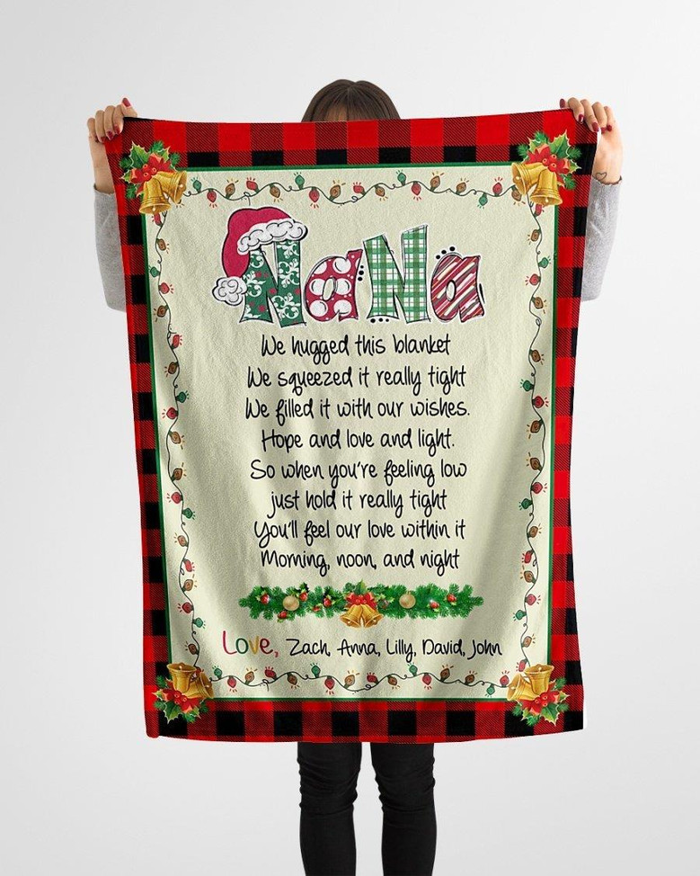 Christmas Gift For Grandma-Nana Christmas Font Blanket