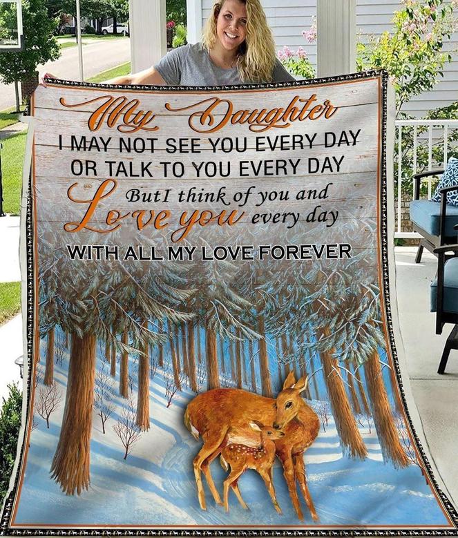 Gift Blanket For Daughter-My Daughter Deer
