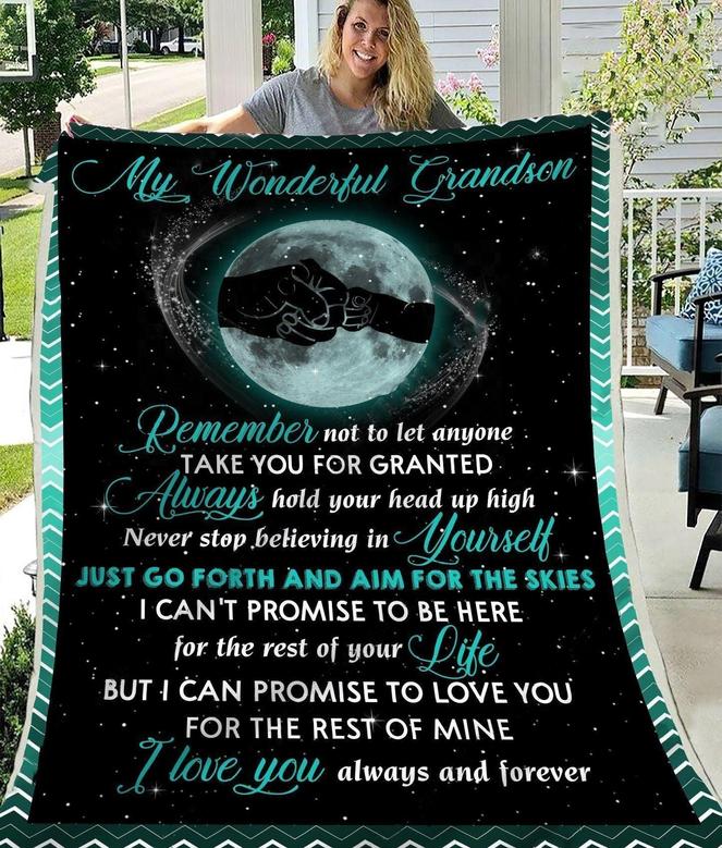 Gift Blanket For Grandson-Go For The Skies