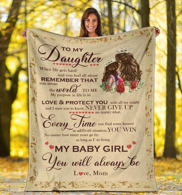 Gift For Daughter-Remember That You Mean The World To Me Love Mom Blanket