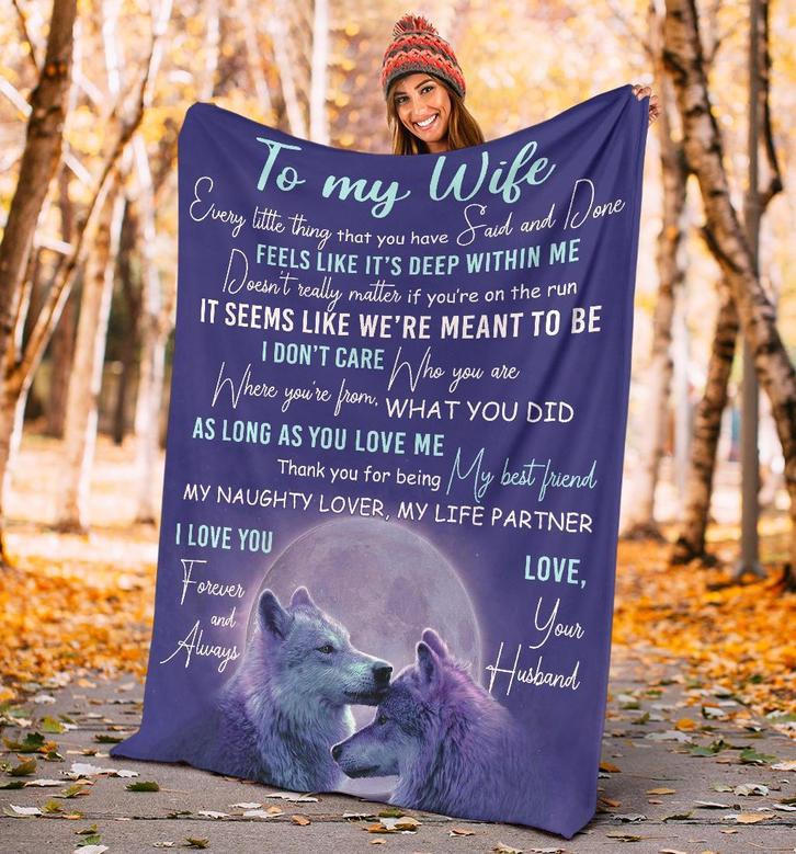 Gift For My Wife - As Long As You Love Me, Wolf Blanket