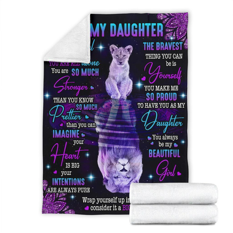 To My Daughter - You Always Be My Beautiful Girl, Lion Blanket