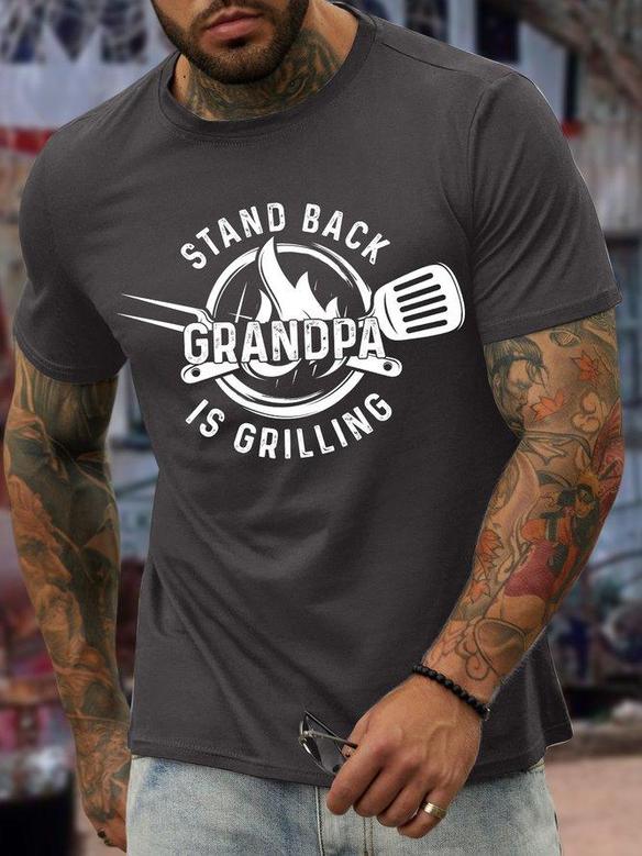 Stand Back Grandpa Is Grilling Men's T-shirt