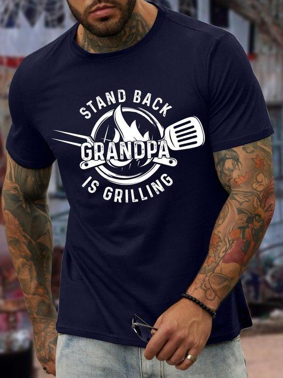 Stand Back Grandpa Is Grilling Men's T-shirt