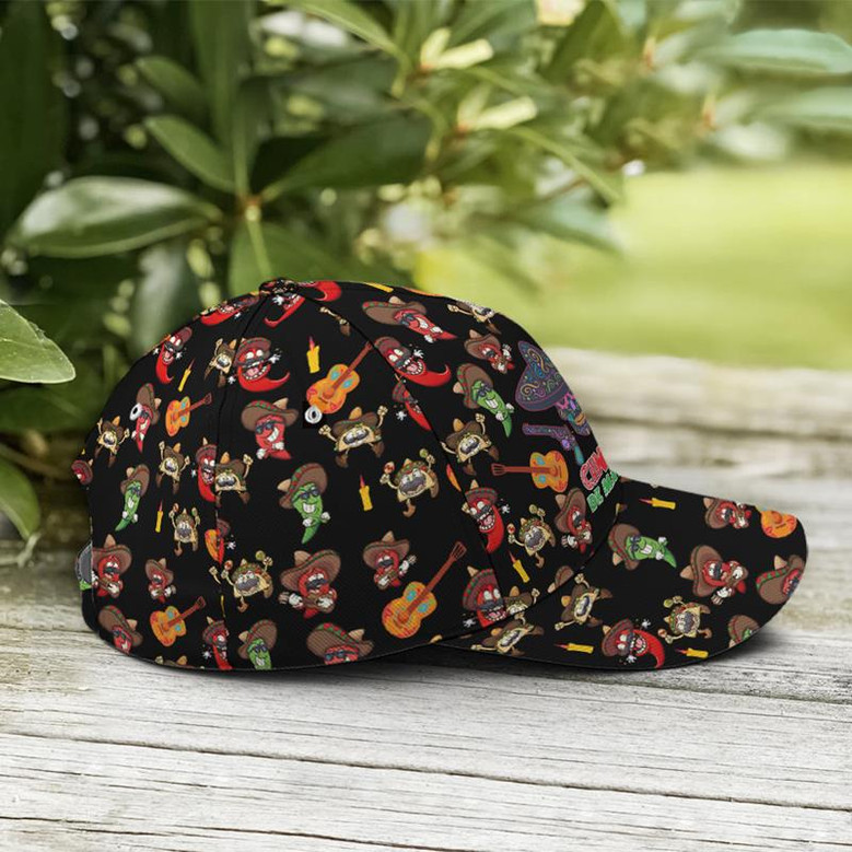 Cinco De Mayo Sugar Skull Chilies Tacos Baseball Cap Hat