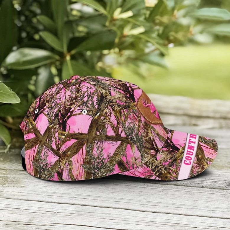 Deer Pattern Baseball Cap For Country Girl Pink Camouflaged Hat