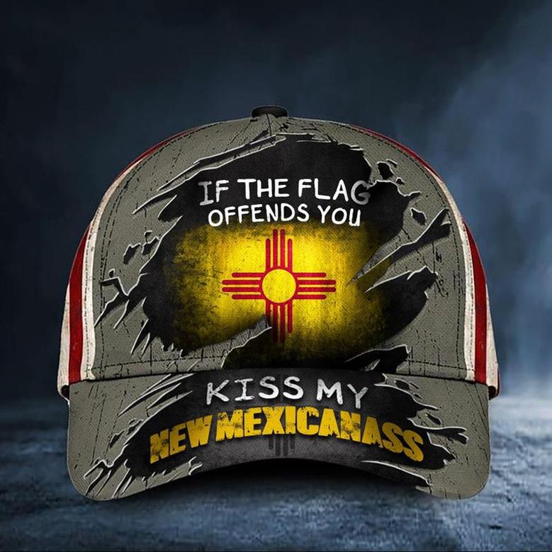 If The Flag Offends You Kiss My New Mexicanass Cap Vintage US Flag Hat For Husband Presents Hat