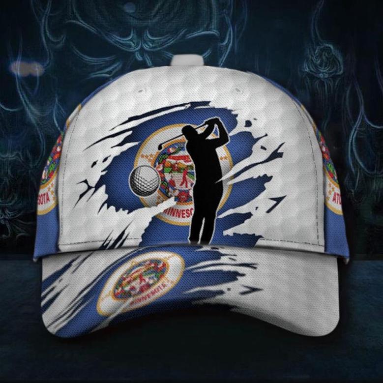 Golf Minnesota Flag Cap Mens Unique Cool Golf Gift Ideas For Husband Hat