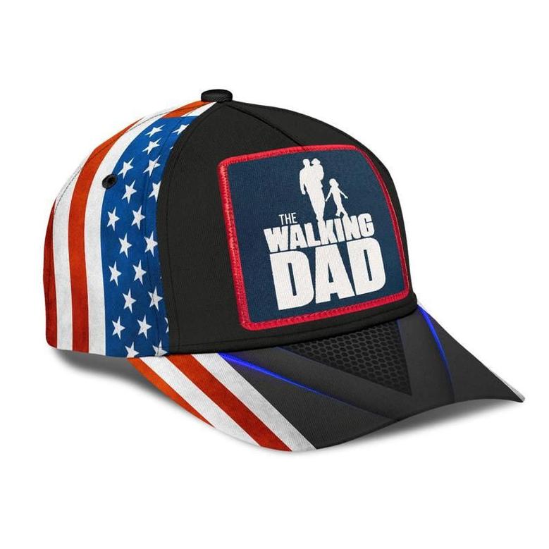 America Flag The Walking Dad Hat Classic Cap Gift Idea, Human Cap, Trending Cap, American Cap Hat