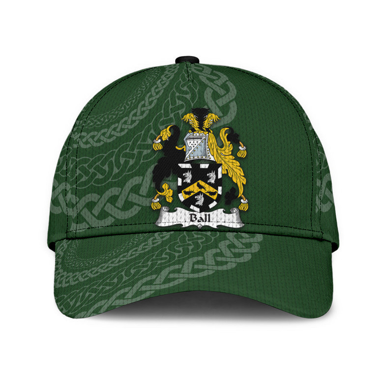 Ball Coat Of Arms Irish Family Crest St Patrick's Day Hat Classic Cap Hat