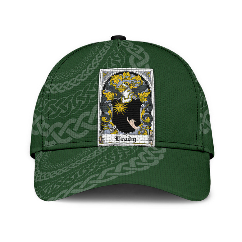 Brady Coat Of Arms Irish Family Crest St Patrick's Day Hat Classic Cap Hat