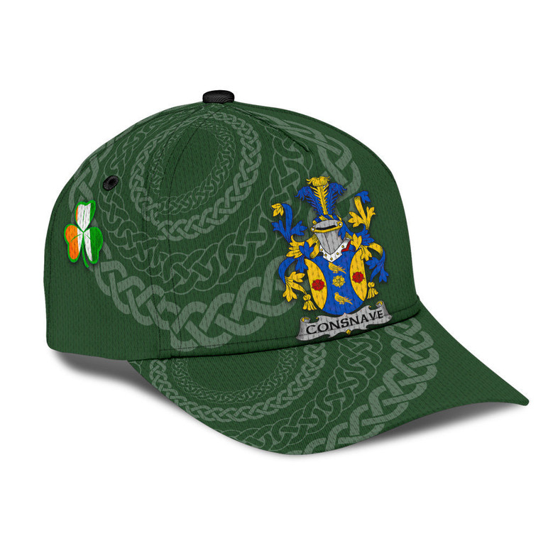 Consnave Coat Of Arms Irish Family Crest St Patrick's Day Hat Classic Cap Hat