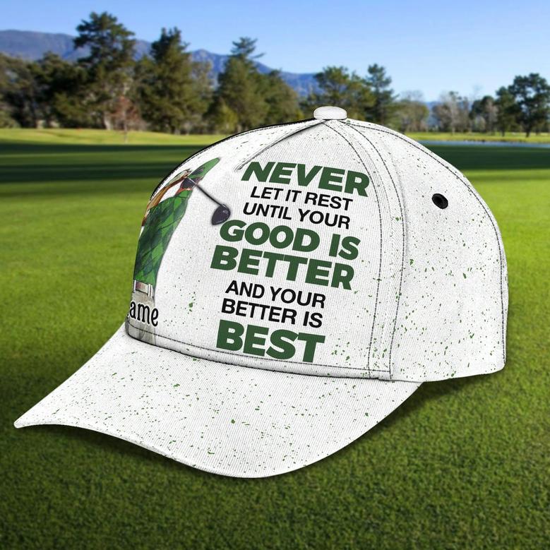 Customized With Name All Over Print Cap For Dad Golf, Man Golfer Hat Caps, Dad Golf Caps Hat