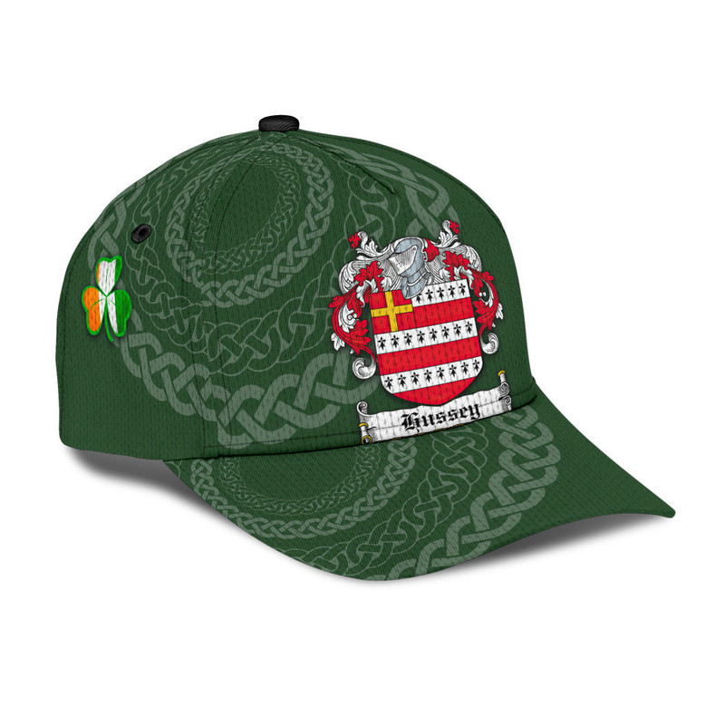 Hussey Coat Of Arms Irish Family Crest St Patrick's Day Hat Classic Cap Hat