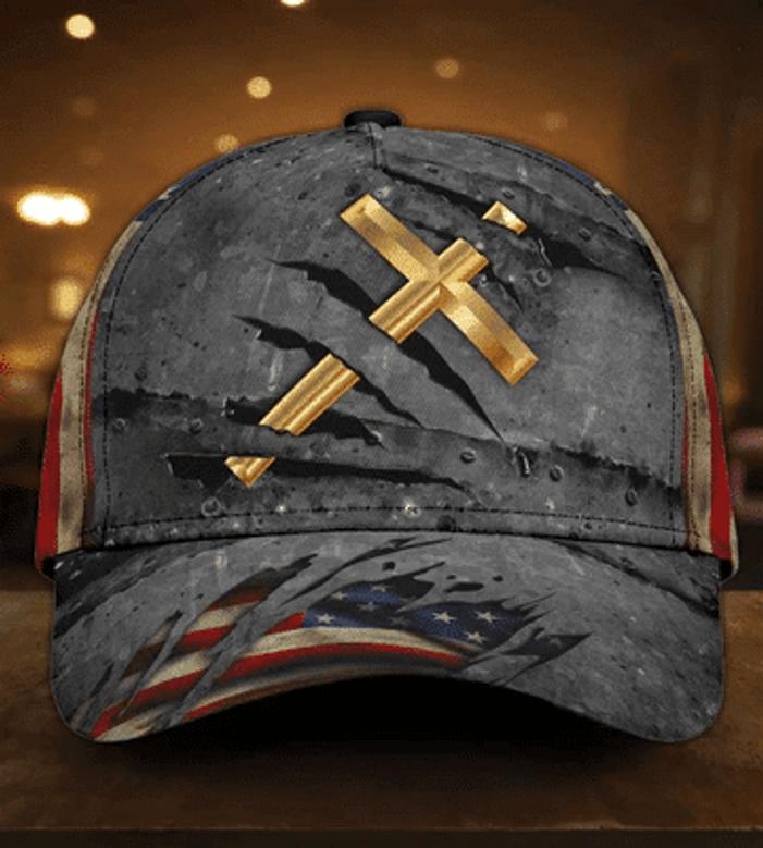 Jesus Cross America Hat Classic Cap Hat