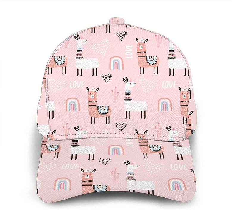 Llama Pink Classic Baseball Cap Adjustable Twill Sports Dad Hats for Unisex Hat