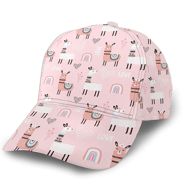 Llama Pink Classic Baseball Cap Adjustable Twill Sports Dad Hats for Unisex Hat
