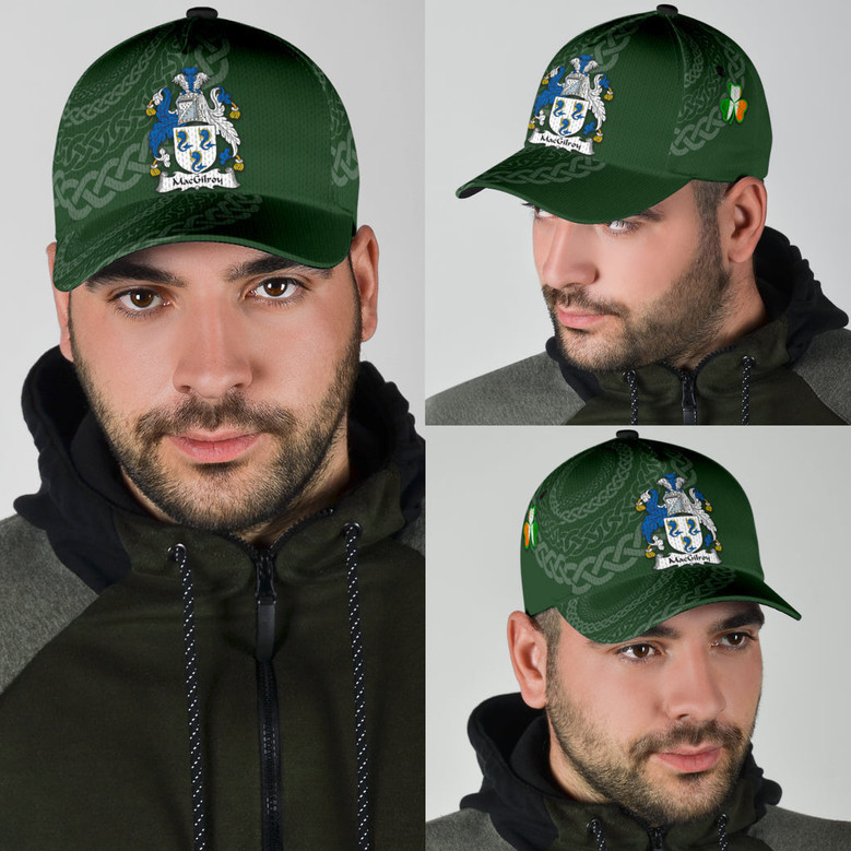 Macgilroy Coat Of Arms Irish Family Crest St Patrick's Day Hat Classic Cap Hat