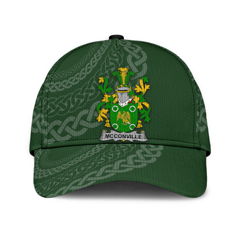 Mcconville Coat Of Arms Irish Family Crest St Patrick's Day Hat Classic Cap Hat