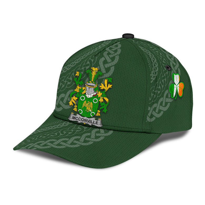 Mcconville Coat Of Arms Irish Family Crest St Patrick's Day Hat Classic Cap Hat