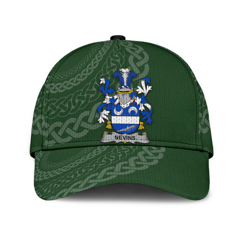 Nevins Coat Of Arms Irish Family Crest St Patrick's Day Hat Classic Cap Hat