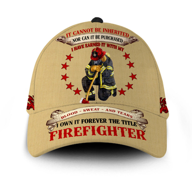 Personalized I Own It Forever The Title Firefighter Hat Classic Cap Hat