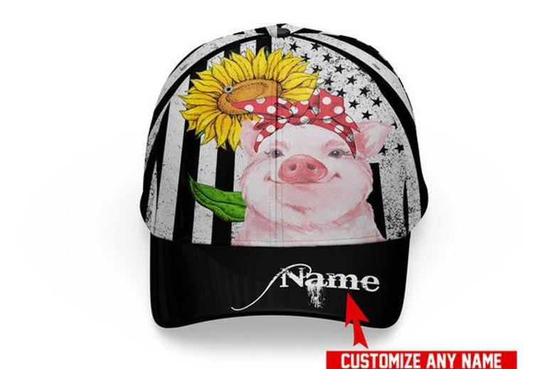 Personalized Pig Cap, Classic Cap Farm Hat, Farm Cap, Snapback, Baseball Cap, Farm Life Hat