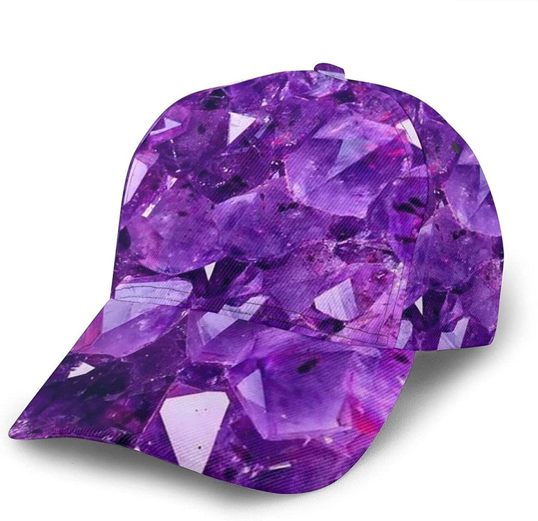 Pink Crystal Diamond Print Classic Baseball Cap Adjustable Twill Sports Dad Hats for Unisex Hat