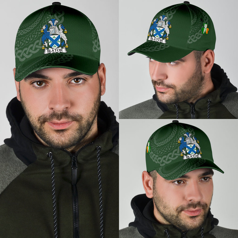 Slator Coat Of Arms Irish Family Crest St Patrick's Day Hat Classic Cap Hat