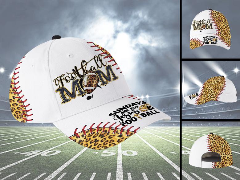 Sundays Are For Jesus And Football Mom Leopard Hat Classic Cap Hat