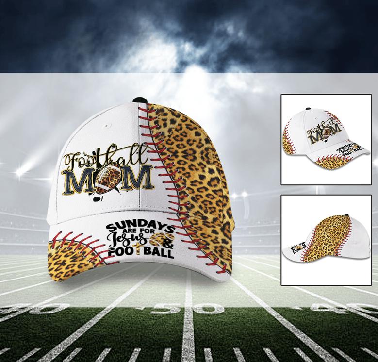 Sundays Are For Jesus And Football Mom Leopard Hat Classic Cap Hat