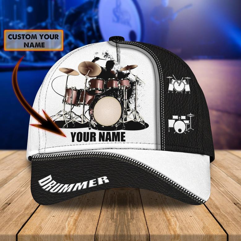 Custom Baseball Cap Hat For Drummer, Drum Caps Hats, Birthday Present To Drum Lovers, Drummer Gifts Hat
