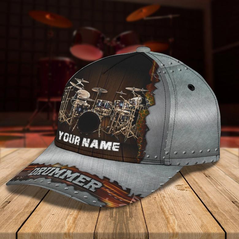 Custom Baseball Cap Hat For Drummer, Drum Caps Hats, Birthday Present To Drum Lovers, Drummer Gifts Hat