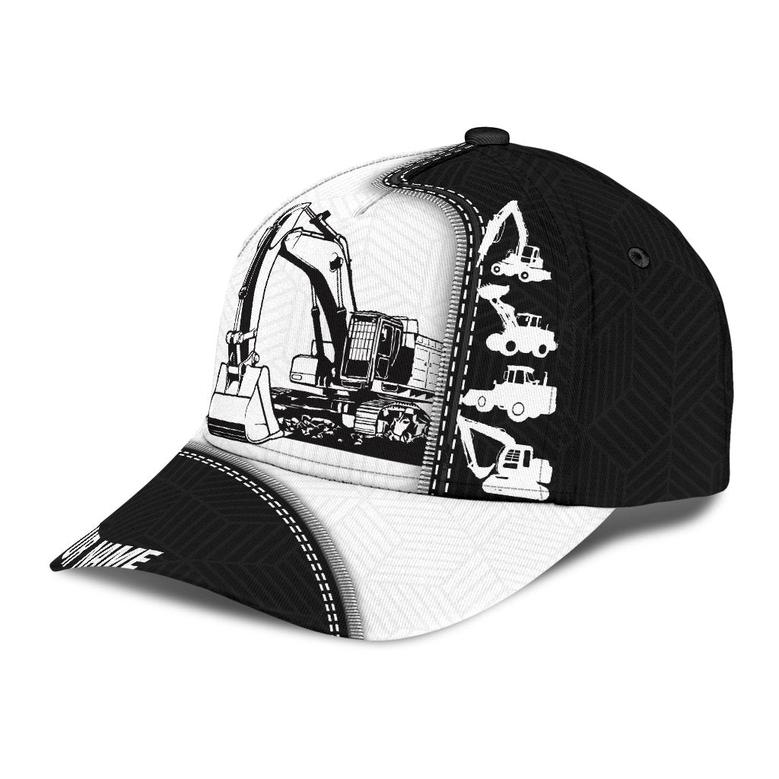 Custom Heavy Equipment Classic Cap For Man And Woman, Excavator Full Printed Cap Hat