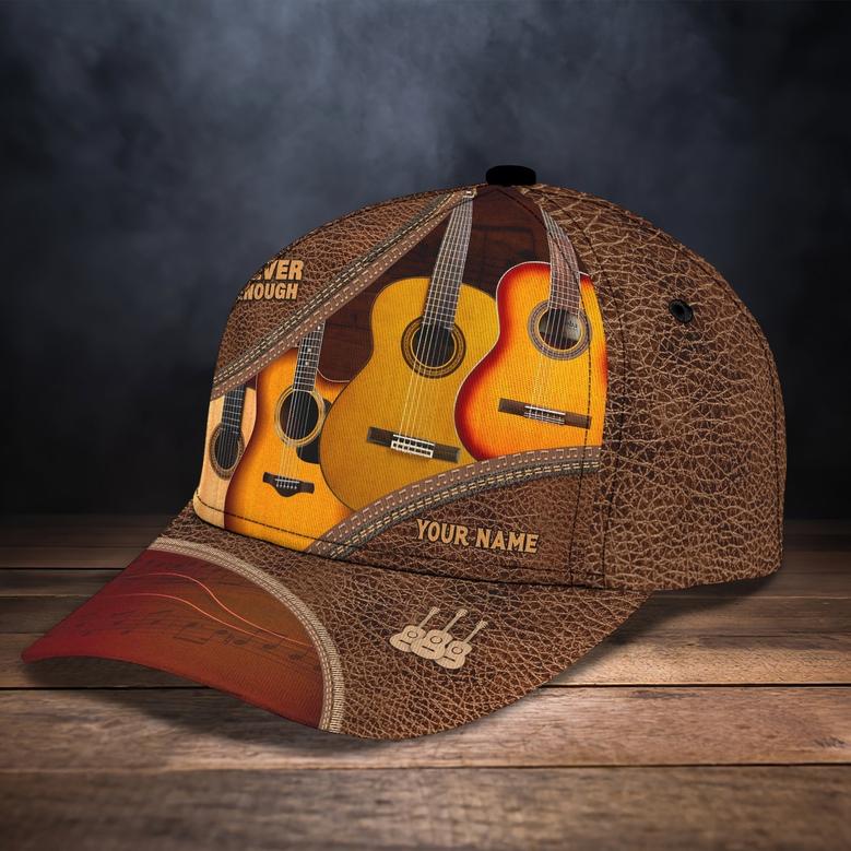 Custom With Name A Baseball Cap Hat, Never Underestimate An Old Man With A Guitar, Guitarist Gifts Hat