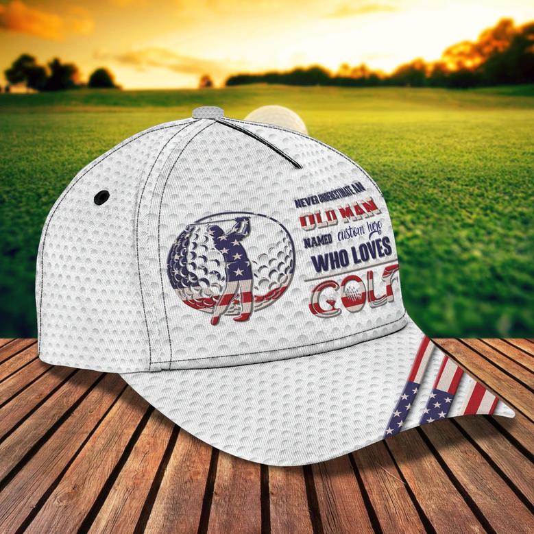Custom With Name A Cap For Golf Man, Never Underestimate An Old Man Who Loves Golf, Cap Hat For Golf Lover Hat
