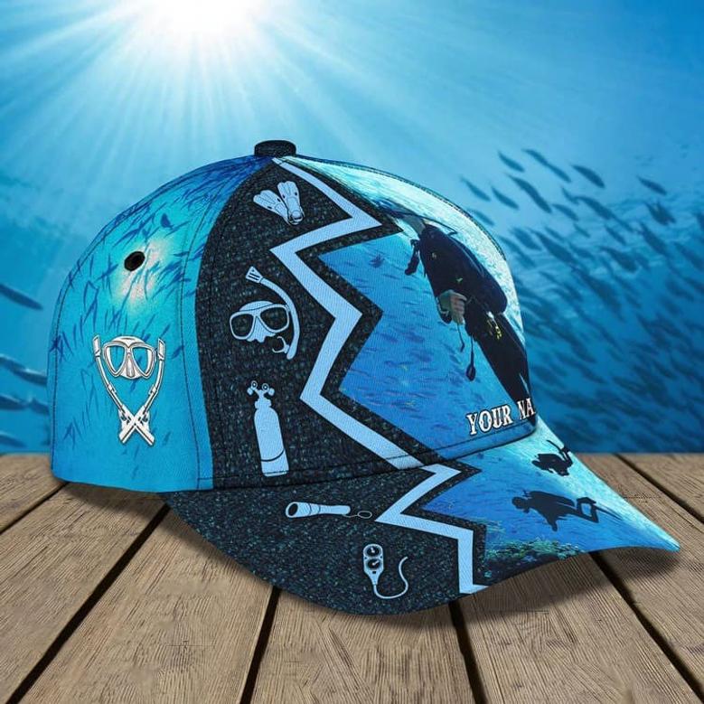 Customize Scuba Diving Equipment Hat for Scuba Diver, Scuba Diving Classic Cap for Man & Women Hat