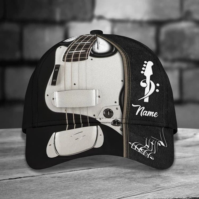 Customized Guitar Hat Custom Name Guitar Players, Guitar Baseball Cap for Boyfriend and Girlfriend Birthday Hat