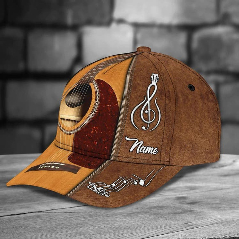 Customized Guitar Hat Custom Name Guitar Players, Guitar Baseball Cap for Boyfriend and Girlfriend Birthday Hat