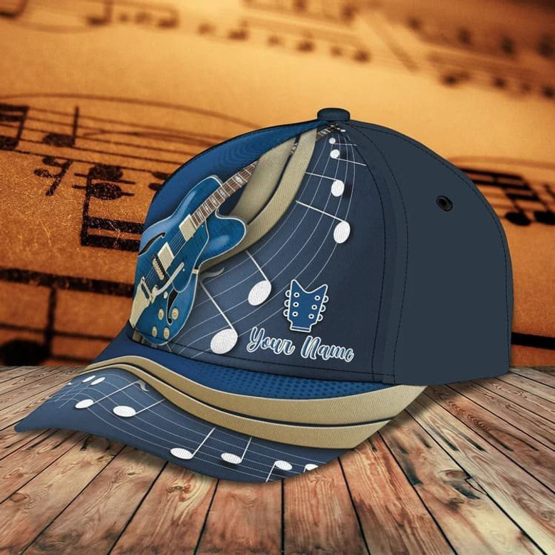 Customized Guitar Gift for Him, Guitar Hat Guitar Cap All Over Printed for Son, Boyfriend Hat