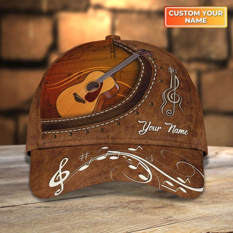 Customized Guitar Gift for Him, Guitar Hat Guitar Cap All Over Printed for Son, Boyfriend Hat