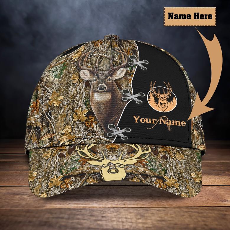 Customized Hunting Cap For Dad, Full Printed Deer Hunting Hat Cap For Man And Women, Deer Hunting Cap Hat