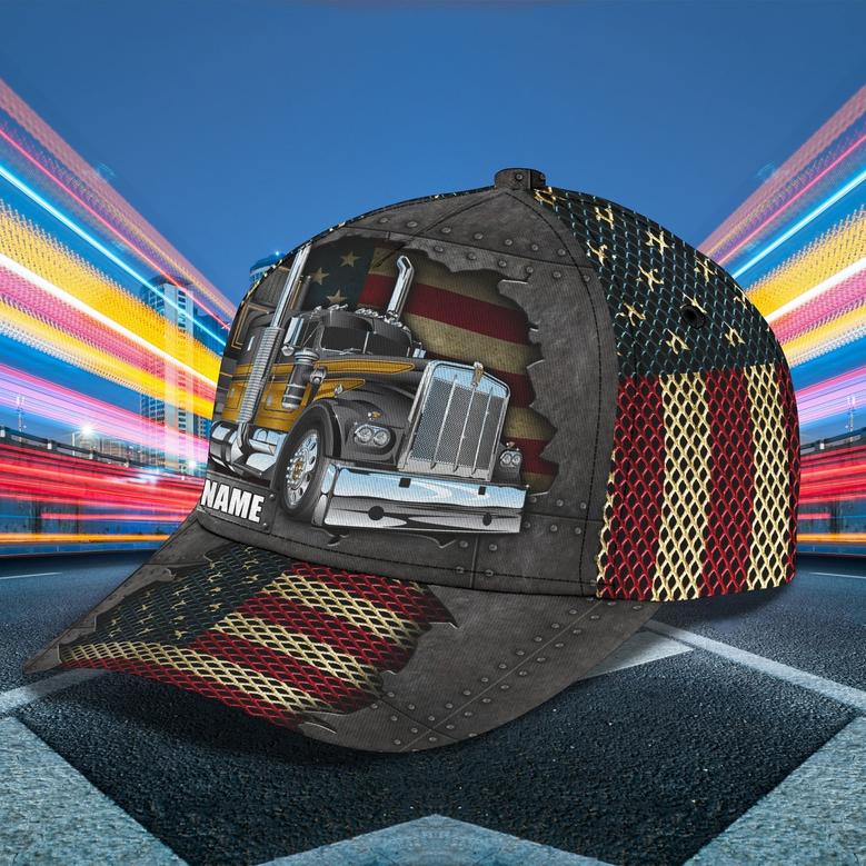 Customized Trucker Cap Hat, Full Printed Baseball Cap For Trucker Man, Gift To Husband Trucker, Trucker Dad Cap Hat