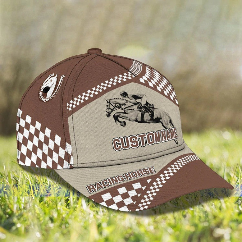 Personalized Horse Riding Cap for Horse Racing Athlete Horse Hat for Him Hat