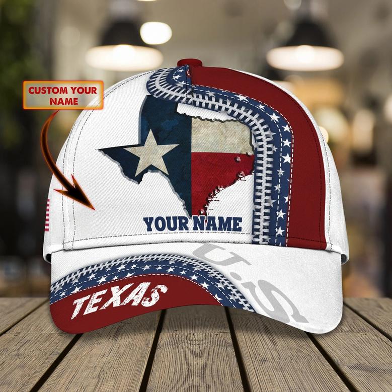 Personalized All Over Print Texas Cap, Baseball Cap God Bless Texas, Pray For Texas Cap Hat